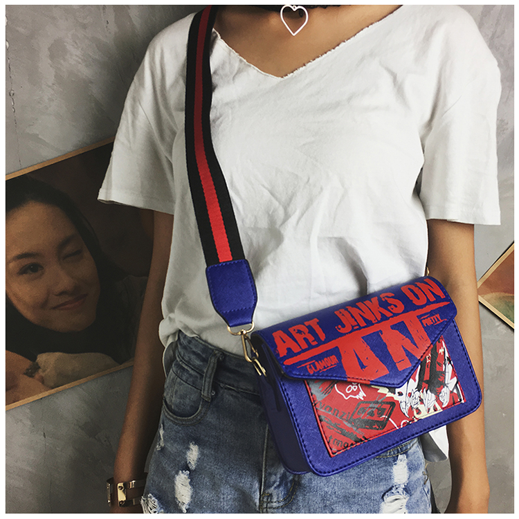 Bolso De Hombro Ancho Con Letras De Graffiti Nuevo Casual Coreano display picture 45