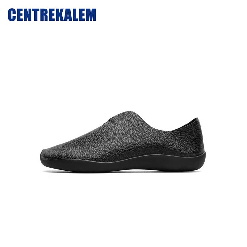 American Centerkalem~! Trendy Casual Shoes, Versatile Slip-On Barefoot Shoes, Classic Lazy Leather Shoes for Commuting