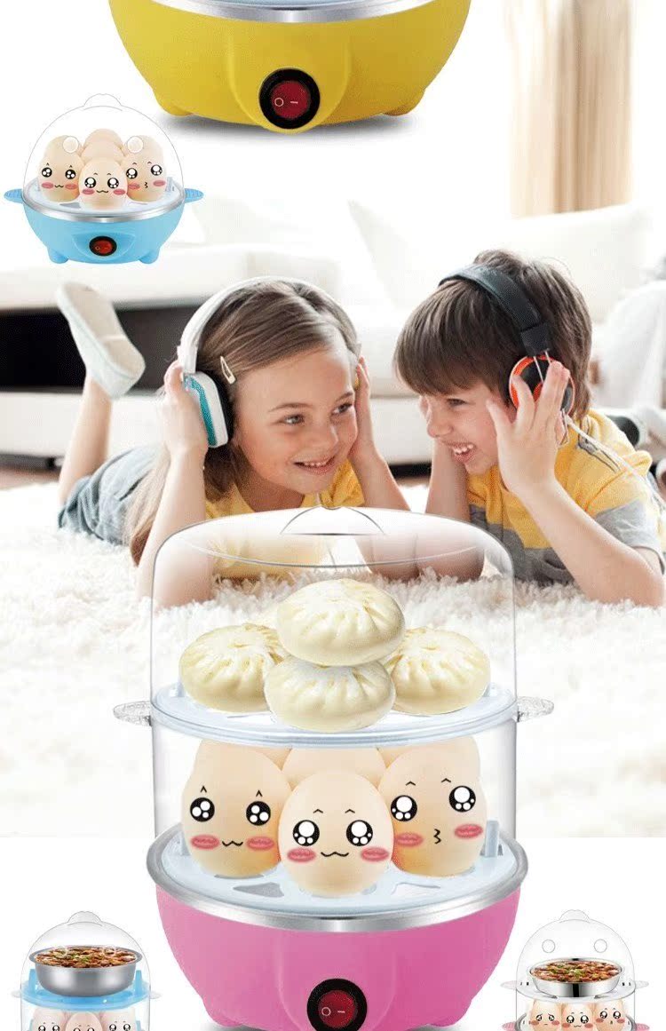 Nồi trứng một lớp tự động tắt nguồn hấp trứng hai lớp chống khô nồi cơm ba lớp hấp ngô - Nồi trứng nồi lẩu mini xiaomi