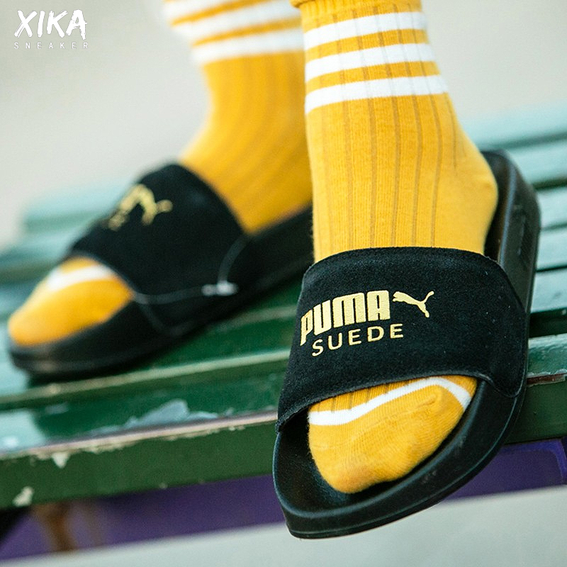 PUMA Hummer Leadcat Da lộn nam và nữ dép đi biển thể thao giản dị 365758-01-09-10 - Dép thể thao dép local brand