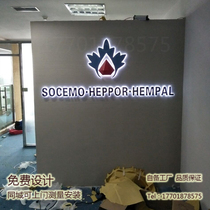 Door advertising word signboard luminous word Stainless steel luminous word shop trick light box image background wall billboard