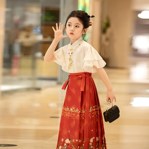 Летняя юбка, детское ханьфу, китайский стиль