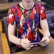 Openwork ren tay ngắn nam phiên bản Hàn Quốc của xu hướng thời trang thương hiệu xã hội giới trẻ thanh niên lưới T-shirt quần áo nam - Áo phông ngắn áo polo nam hàng hiệu