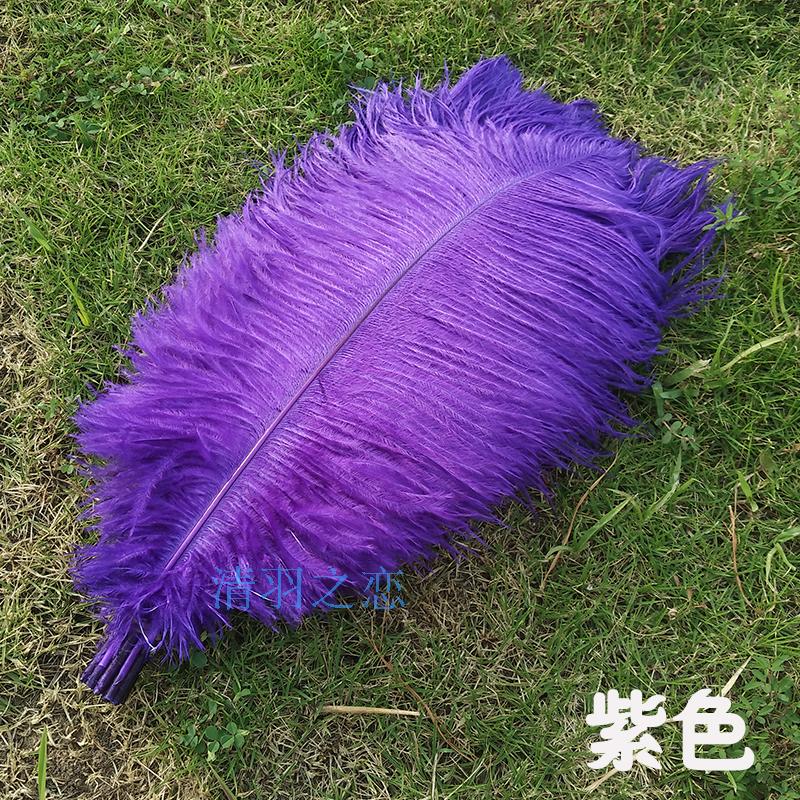 Purple ostrich feather feather 15-70cm wedding decoration decoration feather performance costume headdress handmade DIY props