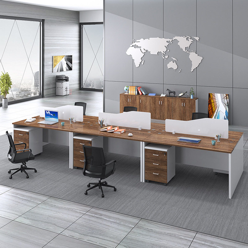 Staff desk 2 people 4 people screen partition card staff computer desk and chair combination factory direct sales