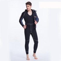Mens diving suit 5MM split wetsuit SCR thick warm swimsuit swimming trunks set top plus one-piece fork suit