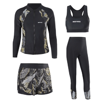 New parent-child family set swimsuit for a family of three or four for vacation travel surfing and diving large size sun protection split