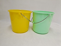New School military training plastic yellow bucket with word green bucket dormitory universal wash bucket