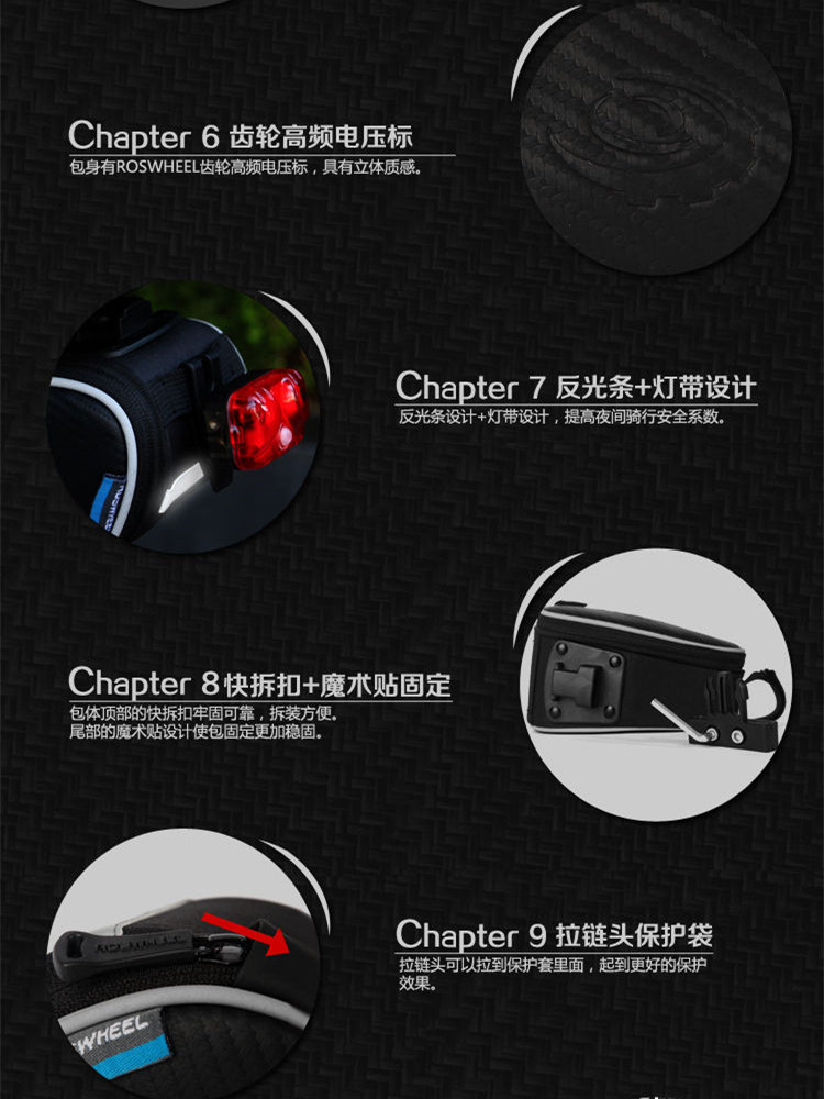 Sacoche pour vélo mixte ROSWHEEL - Ref 2212954 Image 17