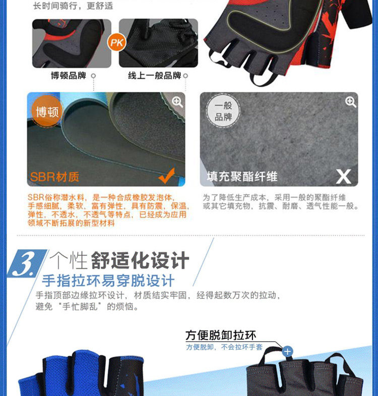 Gants de cyclisme mixte BOODUN - Ref 2246636 Image 12