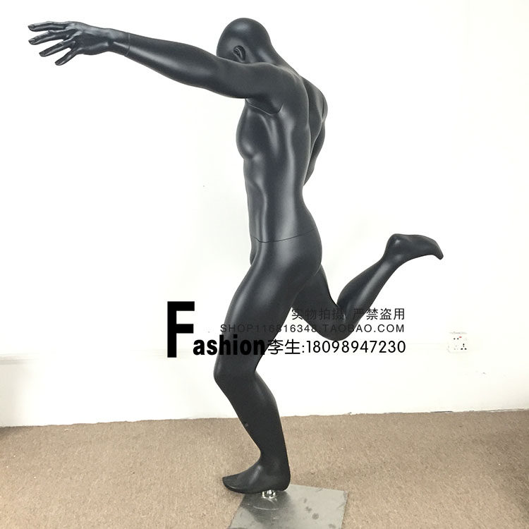 Football model props men's football clothes shop window display photo spoilers model holder glass fiber manufacturer direct sales custom-made