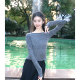 Colorful dance modern dance long-sleeved practice clothes