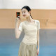 Modern dance spring and summer dance short-sleeved practice clothes tops classical dance body training clothes for women's art test