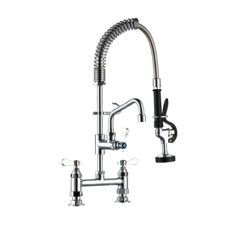 Mini Hotel, Kitchen Dishwasher Special Hot and Cold Faucet for Commercial Use 8inch Countertop High-Pressure Shower Faucet