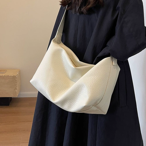 艾米兔 Женская сумка 2025, новый стиль, однотонная сумка на плечо в иностранном стиле, сумка-тоут