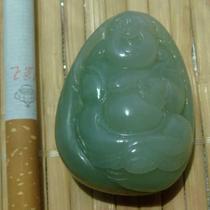 (Disposal of goods (jade material is cracked)--please mind taking pictures with caution) Qinghai Jade (emerald green jade)--smile often