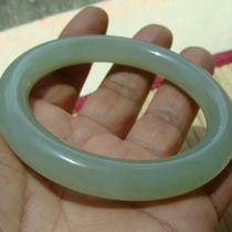 (自产自销)(玉料温润 细腻)青海玉(青白玉)--圆条手镯--1#