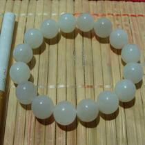(Versatile and exquisite) (Jade material is gentle and fine in workmanship) Qinghai Jade (white jade) 12mm bracelet 16 pieces-10#