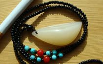 Qinghai Jade (light sugar white jade---Yiniugou old material)----Pendant---H12#