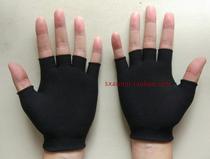 Gray black half-finger gloves nylon dust-free gloves ultra-thin gloves electronic gloves exposed gloves