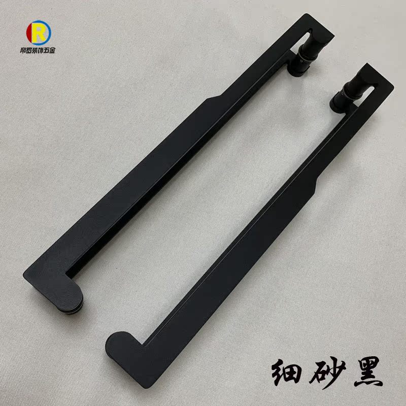Glass door handle Stainless steel door handle Black framed door European handle Chinese wooden door handle Modern