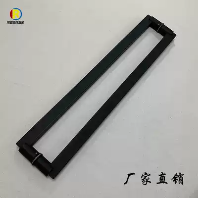 Spot glass door handle stainless steel large door handle European antique pull hand paint black square tube pull door handle