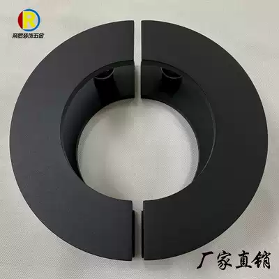 Simple semicircular tempered glass door handle Custom solid wood door handle Black hotel facade handle Modern
