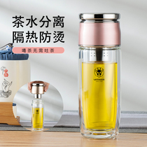 Tea separation tea cup female summer glass tea ceremony water Cup portable advanced sense Cup 2020 New Tide customization