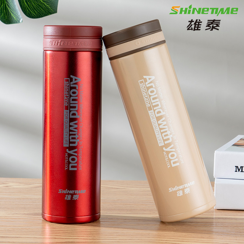 Xiongtai 304 stainless steel insulated cup male and female minimalist large capacity portable on-board water glass bounce straight cup customization