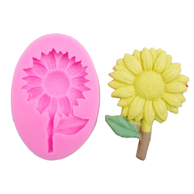 Khuôn trang trí bánh hoa hướng dương Khuôn làm bằng tay sô cô la silicone Khuôn đất sét - Tự làm khuôn nướng