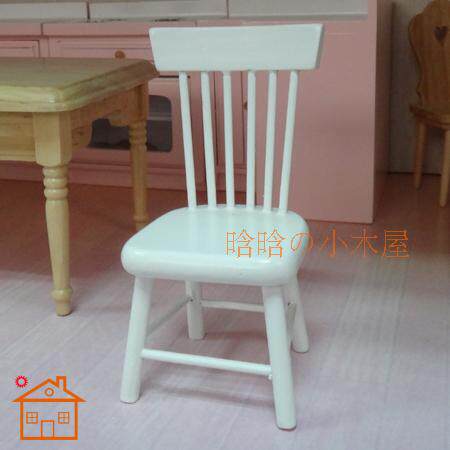 1:12 doll house diy decoration mini scene table and chair model white/wood color pocket dining bamboo chair