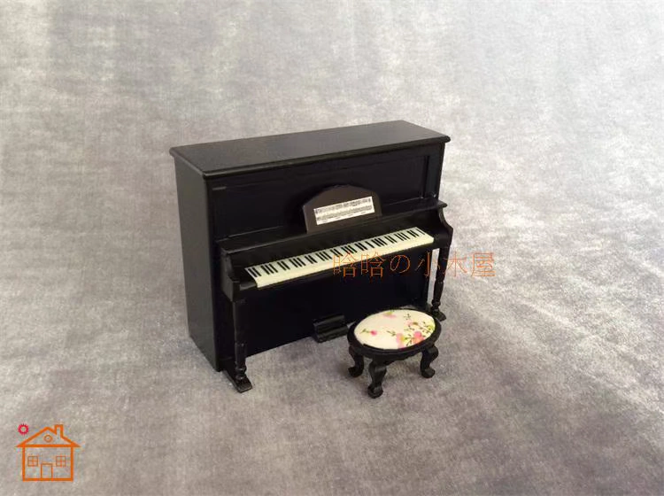 1:12 nhà búp bê diy cabin mini mô hình tĩnh cảnh phụ kiện đàn piano thẳng đứng mô hình nhạc cụ trang trí xe mô hình tĩnh