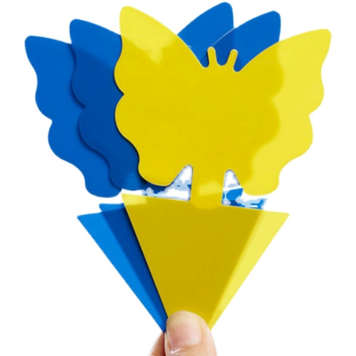 Melaleyen Yellow, синий двойной кожарные липкие липкие насекомые пластины с двойными соблазнительными насекомыми, насекомые, маленькие черные летающие кусочки фрукты Зеленые растения в помещении