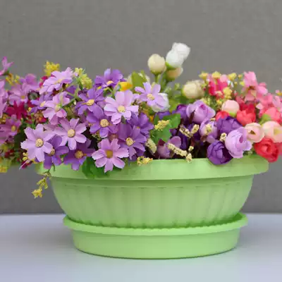 Golden Ge special large flowerpot resin plastic thick hanging orchid round flowerpot four-legged hemisphere balcony flowerpot special price