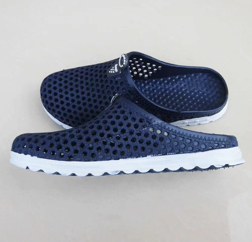 Không stinky lỗ giày dép mùa hè nam thoáng khí non-slip baotou hollow chịu mài mòn bãi biển nhựa không thấm nước dép 