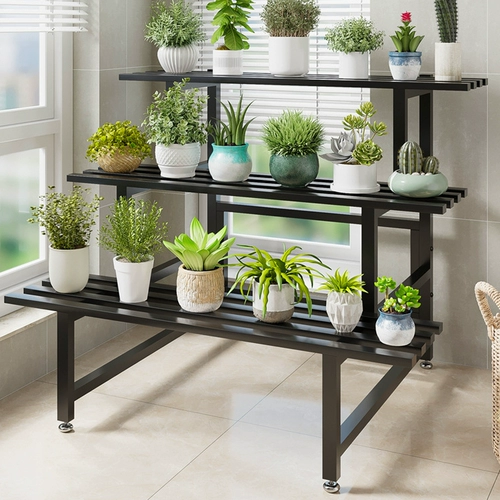 Железная стойка для цветов, стеллаж для хранения, балконная многослойная уличная напольная лестница для двора, витрина для сочных растений, стойка для цветочных горшков