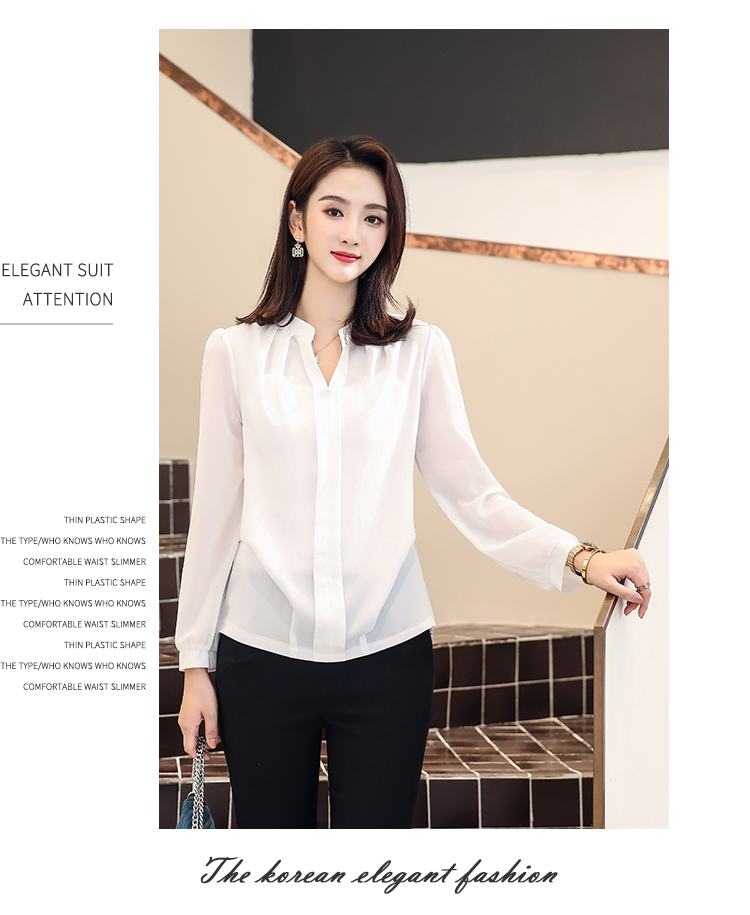 Áo sơ mi nữ tay dài 2018 mới sang trọng áo sơ mi đầu thu Han Fan thời trang hoang dã áo sơ mi mỏng voan lỏng sơ mi tay phồng