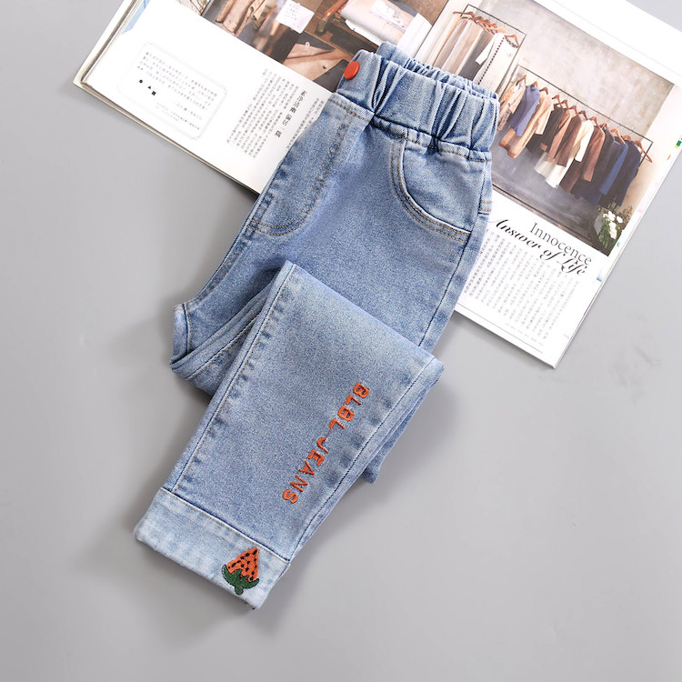 Children's Clothing Girl Jeans Long Pants Spring Autumn Season New 2022 CUHK Scout Body Swarm Pants Children Baby Boom