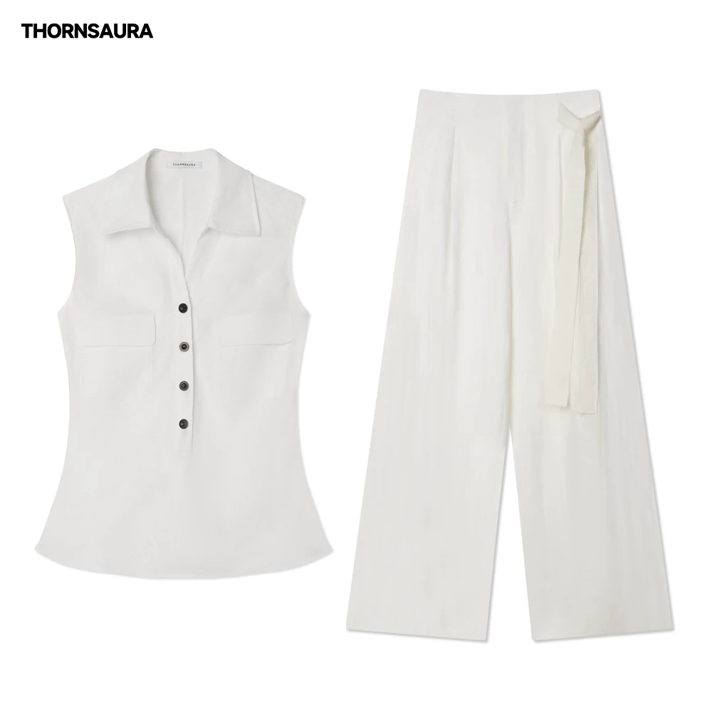 Топ без рукавов (tank top), штаны, комплект