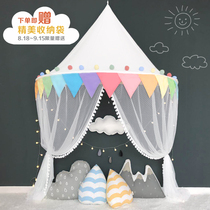 Childrens tent Indoor princess game house Wall-mounted mosquito net Bedside decoration Bed curtain Reading corner Hanging tent girl toys