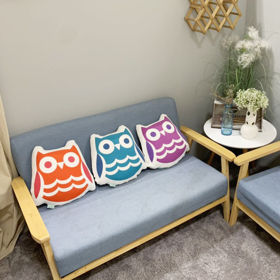 Children pillow cartoon owls pure cotton pillow sofa cushion pillow with pillow baby sleeping doll