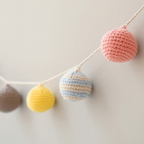 Nordic stars Handmade crochet milk cotton ball wall pi decoration Knitted childrens room pendant pendant Home wall decoration