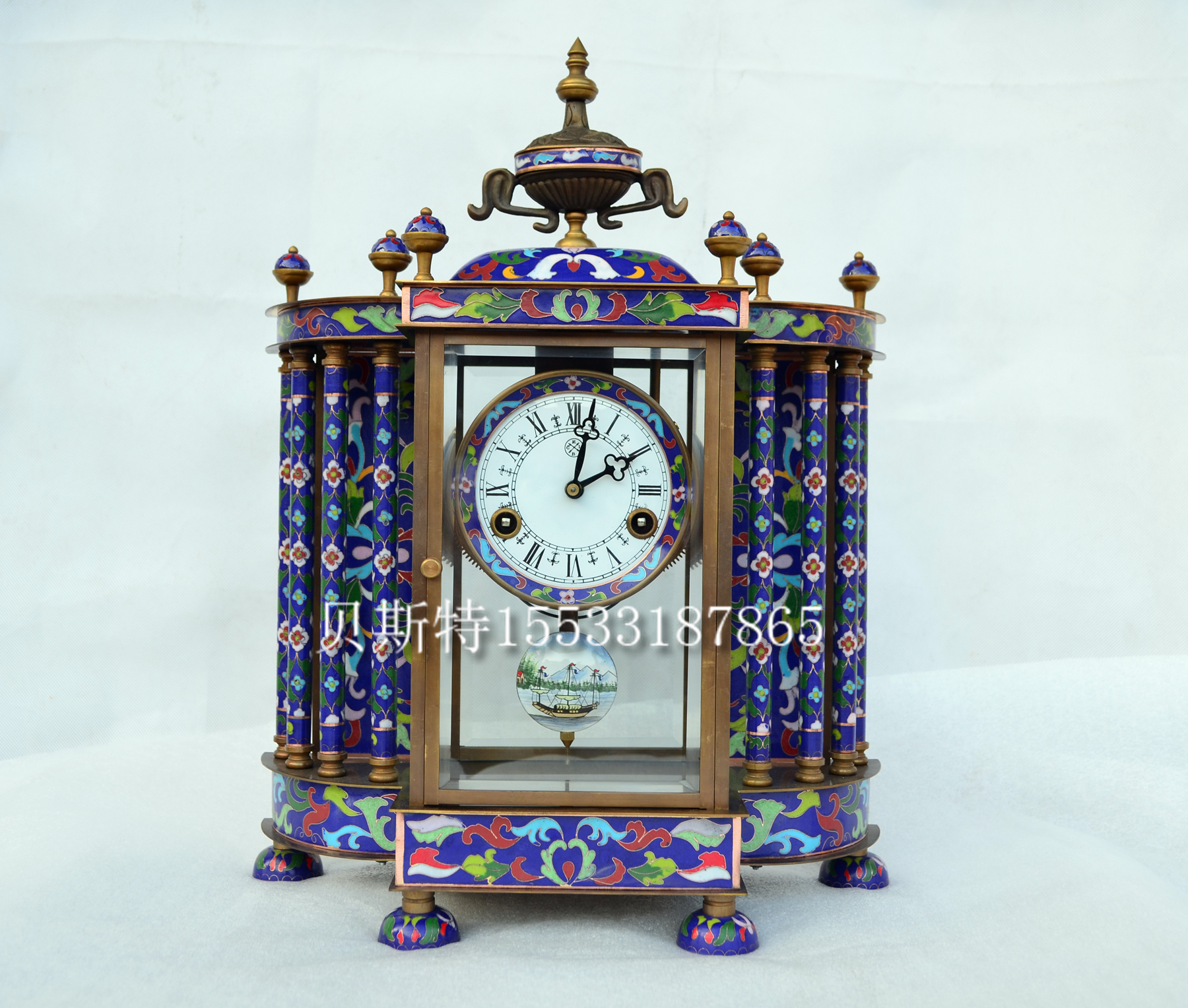 Watch and watch Tai-blue mechanical seat bell court clocks imitation antique-like inter-board movie props Bestwatch