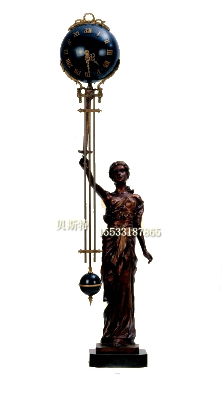Watch swing Clock cast bronze Atlantic characters Classical mechanical pure bronze Bronze Seat Bell Antique-style Prototype Room