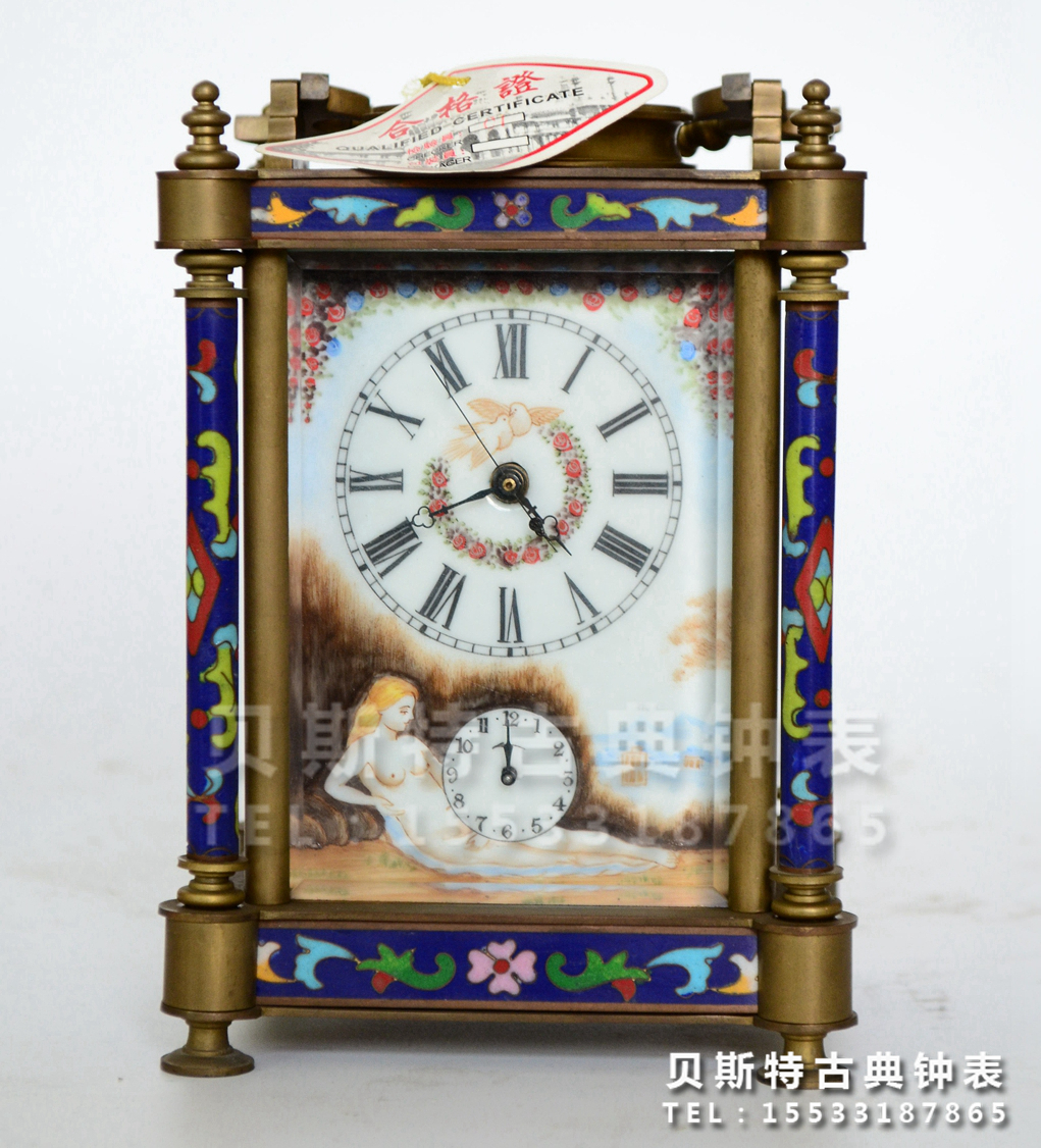 Four functional leather sets of clocks) mechanical clock holder bell) bronze muted alarm clock) The old upper-stringed bell) Table bell Su Zhong