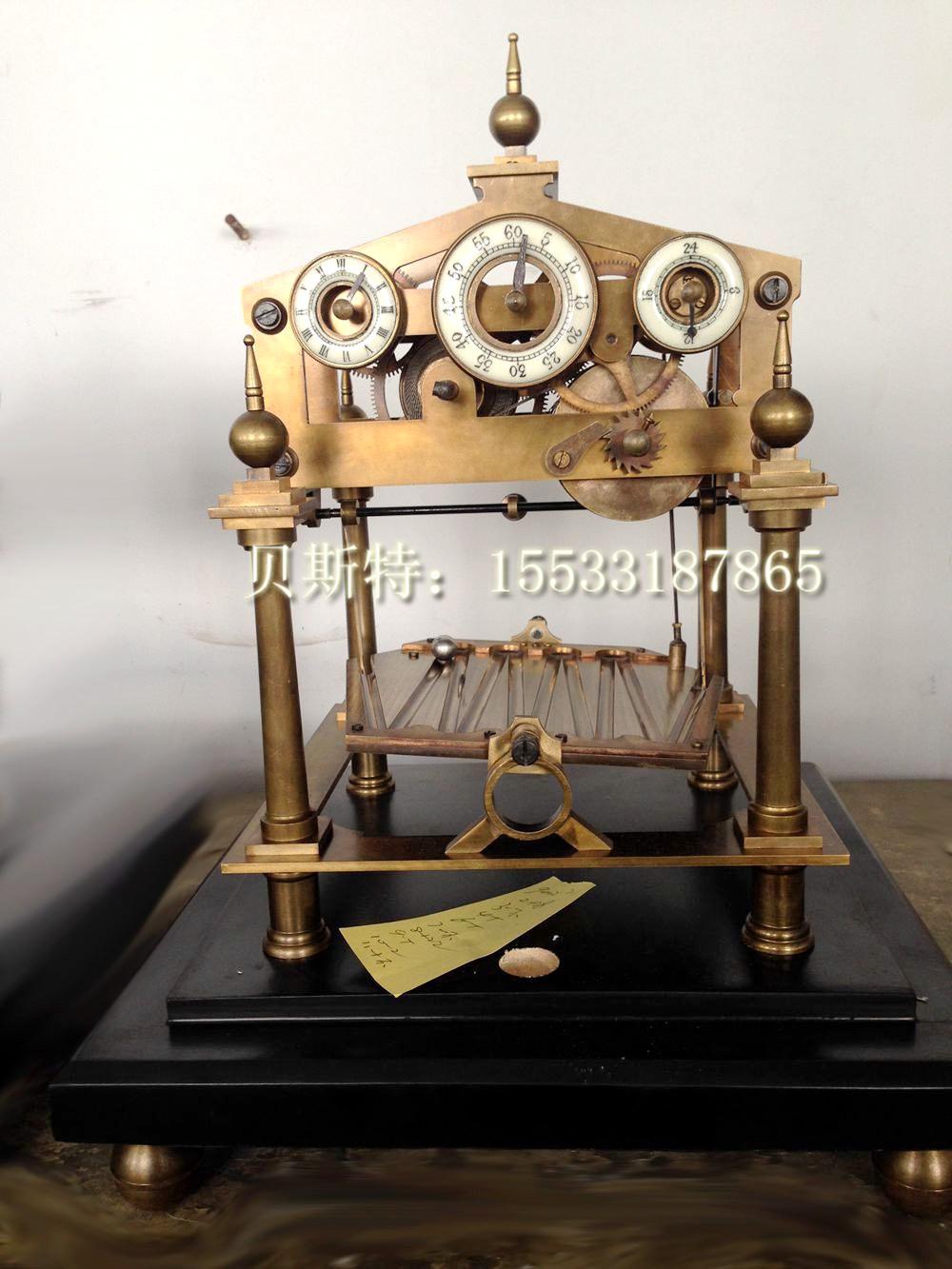 Watch movement pure copper taste ball bell old French clock steel bell track clock antique clock