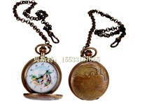 Pocket watch pure copper shell mechanical pocket watch imitation Western classical clock retro pocket watch movie props