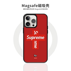 Supreme case — Supreme Trendy Fashionable Red Cross MagSafe Phone Cases Covers Plus/Pro/Max – iPhone 16, iPhone 15, iPhone 14, iPhone 13, iPhone 12