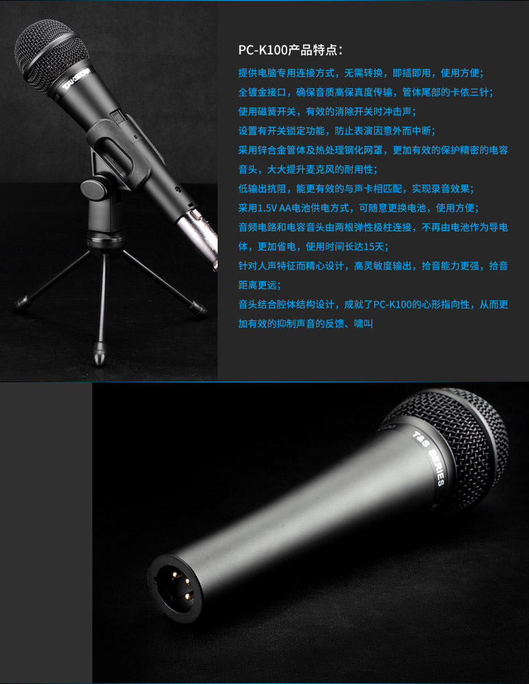 thu âm karaoke Takstar / chiến thắng PC-K100 cầm tay micro thu âm bao gồm micro ngưng tụ phòng hội nghị Ghi âm máy tính giá micro có dây
