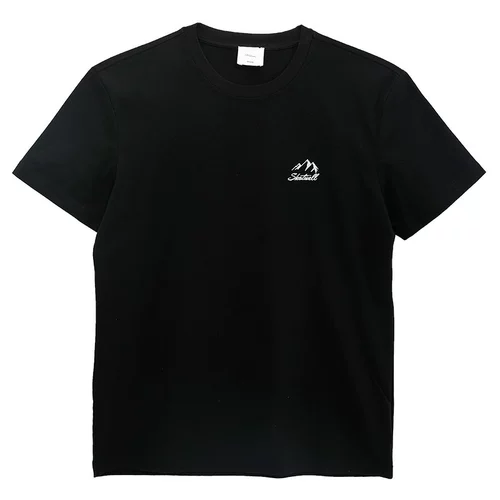 Мужская летняя шелковая белая футболка для отдыха, с вышивкой, круглый воротник